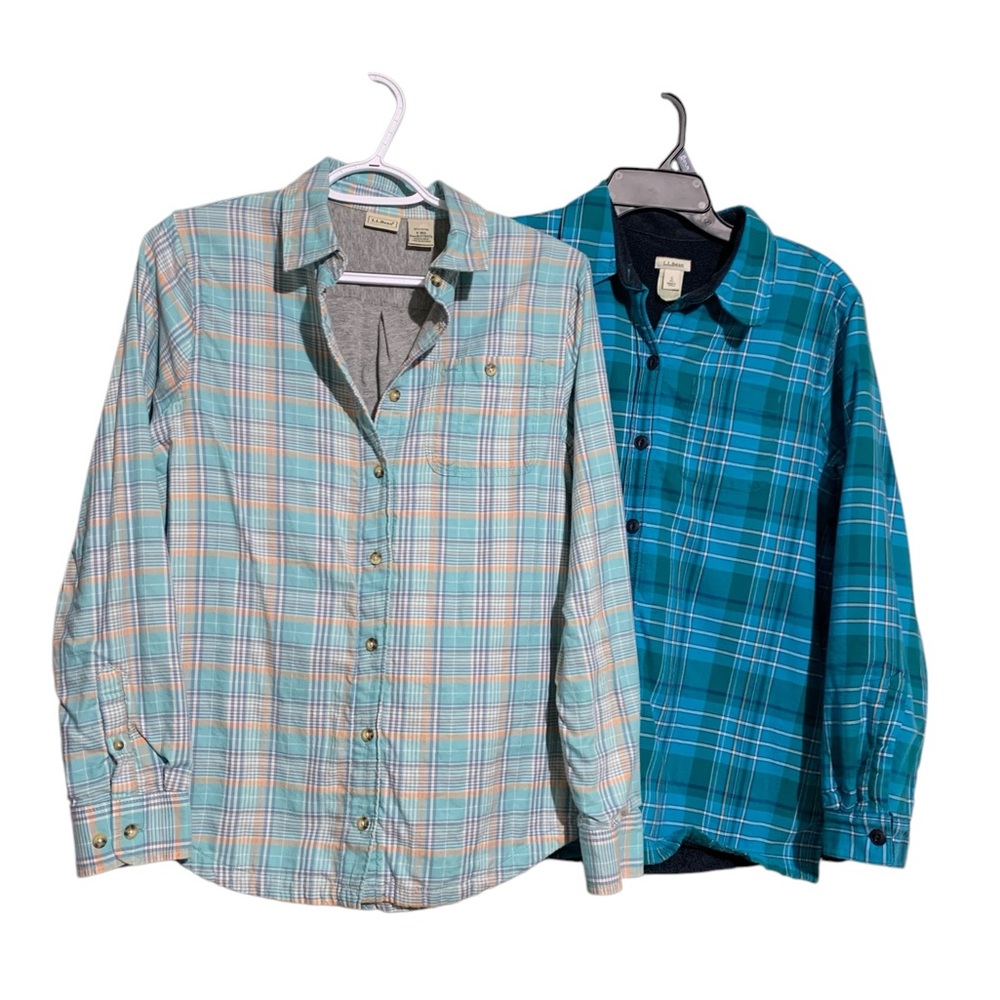 L.L. Bean Blue and Green Sweatshirt Top